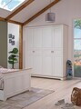 Dulap pentru haine, Hanah Home, Monte, 184.6x220x54.3 cm, PAL MELAMINAT, Crem / Stejar