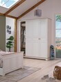 Dulap pentru haine, Hanah Home, Monte, 184.6x220x54.3 cm, PAL MELAMINAT, Crem / Stejar