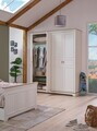 Dulap pentru haine, Hanah Home, Monte, 184.6x220x54.3 cm, PAL MELAMINAT, Crem / Stejar