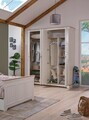 Dulap pentru haine, Hanah Home, Monte, 184.6x220x54.3 cm, PAL MELAMINAT, Crem / Stejar