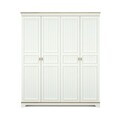 Dulap pentru haine, Hanah Home, Monte, 184.6x220x54.3 cm, PAL MELAMINAT, Crem / Stejar