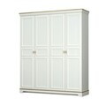 Dulap pentru haine, Hanah Home, Monte, 184.6x220x54.3 cm, PAL MELAMINAT, Crem / Stejar