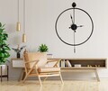 Ceas de perete, Mclock-00102, Metal, Lățime: 58 cm Înălțime: 80 cm Adâncime: 7 cm, Negru