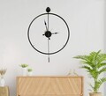 Ceas de perete, Mclock-00102, Metal, Lățime: 58 cm Înălțime: 80 cm Adâncime: 7 cm, Negru