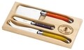 Set 3 cutite pentru branzeturi cu suport Laguiole, Jean Dubost, inox/lemn, multicolor
