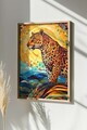Tablou decorativ, Mscartmdl9, Lemn masiv, MDF, Multicolor
