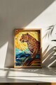 Tablou decorativ, Mscartmdl9, Lemn masiv, MDF, Multicolor