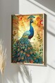 Tablou decorativ, Mscartmdl25, Lemn masiv, MDF, Multicolor