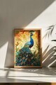 Tablou decorativ, Mscartmdl25, Lemn masiv, MDF, Multicolor