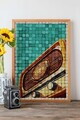 Tablou decorativ, Popmosaıc9, Lemn masiv, MDF, Multicolor