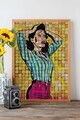 Tablou decorativ, Popmosaıc14, Lemn masiv, MDF, Multicolor
