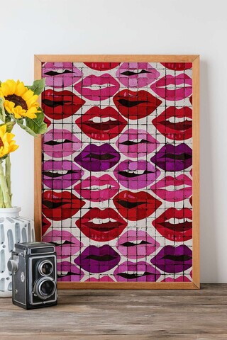 Tablou decorativ, Popmosaıc17, Lemn masiv, MDF, Multicolor