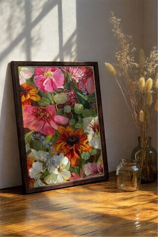 Tablou decorativ, Artmoscrv11-3348, Lemn masiv, MDF, Multicolor
