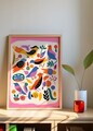 Tablou decorativ, Artnewclahsp76-3348, Lemn masiv, MDF, Multicolor