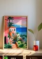 Tablou decorativ, Artnewclahsp86-3348, Lemn masiv, MDF, Multicolor