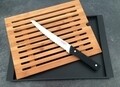 Tocator pentru paine cu cutit si tava Jean Dubost, inox/lemn