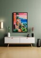 Tablou decorativ, Artnewclsyh86-5070, Lemn masiv, MDF, Multicolor