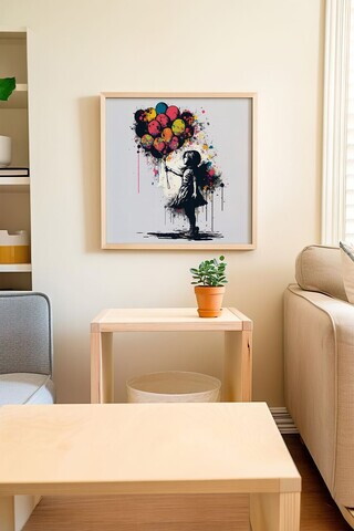Tablou decorativ, Artkare4, Lemn masiv, MDF (Grosime: 5 mm), Multicolor