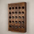 Raft pentru sticle de vin, Hanah Home, Raf340, 49x70x9 cm, Lemn masiv, Lemn