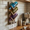 Raft pentru sticle de vin, Hanah Home, Raf352, 22x60x11 cm, Lemn masiv, Lemn