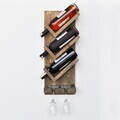 Raft pentru sticle de vin, Hanah Home, Raf352, 22x60x11 cm, Lemn masiv, Lemn