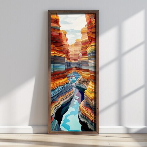 Tablou decorativ, LONG007-S/120-40, MDF, Imprimat UV, Multicolor
