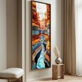 Tablou decorativ, LONG007-S/120-40, MDF, Imprimat UV, Multicolor