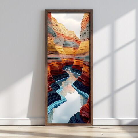 Tablou decorativ, LONG008-S/120-40, MDF, Imprimat UV, Multicolor