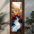 Tablou decorativ, LONG008-S/120-40, MDF, Imprimat UV, Multicolor