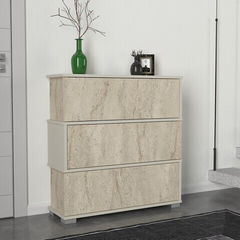 Pantofar, Hanah Home, Napolyon, 90x93x30 cm, PAL, Travertin / Gresie