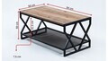 Masuta de cafea, Hanah Home, Drak, 94x50x50 cm, PAL, Pin Atlantic / Negru