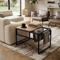 Masuta, Hanah Home, Brut, 40x64x45 cm, PAL, Pin Atlantic / Negru
