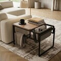 Masuta, Hanah Home, Brut, 40x64x45 cm, PAL, Pin Atlantic / Negru