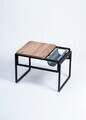Masuta, Hanah Home, Brut, 40x64x45 cm, PAL, Pin Atlantic / Negru