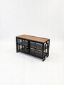 Comoda TV, Hanah Home, Zent, 90x54x30 cm, Metal;PAL, Pin Atlantic / Negru