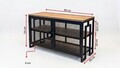 Comoda TV, Hanah Home, Zent, 90x54x30 cm, Metal;PAL, Pin Atlantic / Negru