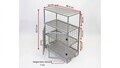 Dulap multifunctional, Hanah Home, Kron, 68.5x91.5x33 cm, Metal, Gri
