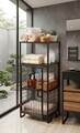 Dulap multifunctional, Hanah Home, Vorn, 41.5x96x33 cm, CONSTRUCȚII METALICE, Negru