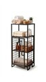 Dulap multifunctional, Hanah Home, Vorn, 41.5x96x33 cm, CONSTRUCȚII METALICE, Negru