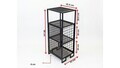 Dulap multifunctional, Hanah Home, Vorn, 41.5x96x33 cm, CONSTRUCȚII METALICE, Negru