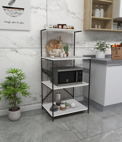 Dulap multifunctional, Hanah Home, Anemon, 60x124x45 cm, PAL, Alb