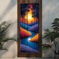 Tablou decorativ, FAH019-150, MDF, Lemn masiv, Multicolor