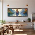 Tablou decorativ, FAH023-150, MDF, Lemn masiv, Multicolor