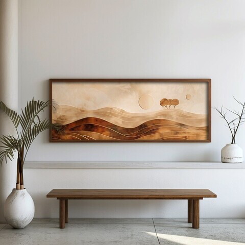 Tablou decorativ, FAH051-150, MDF, Lemn masiv, Multicolor