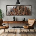 Tablou decorativ, FAH052-120, MDF, Lemn masiv, Multicolor