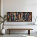 Tablou decorativ, FAH076-120, MDF, Lemn masiv, Multicolor