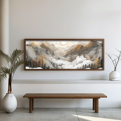 Tablou decorativ, FAH139-120, MDF, Lemn masiv, Multicolor