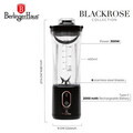 Blender portabil Berlinger Haus, Black Rose, 400 ml, 110W, 9x27.2 cm, inox/plastic, negru/transparent