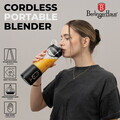 Blender portabil Berlinger Haus, Black Rose, 400 ml, 110W, 9x27.2 cm, inox/plastic, negru/transparent