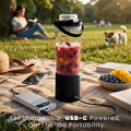 Blender portabil Berlinger Haus, Black Rose, 400 ml, 110W, 9x27.2 cm, inox/plastic, negru/transparent